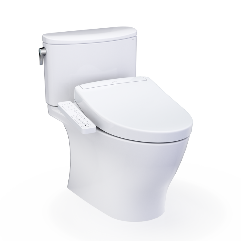 TOTO MW4423346CEFG#01 WASHLET+ Nexus Two-Piece Elongated 1.28 GPF Toilet with S2 Bidet Seat, Cotton White