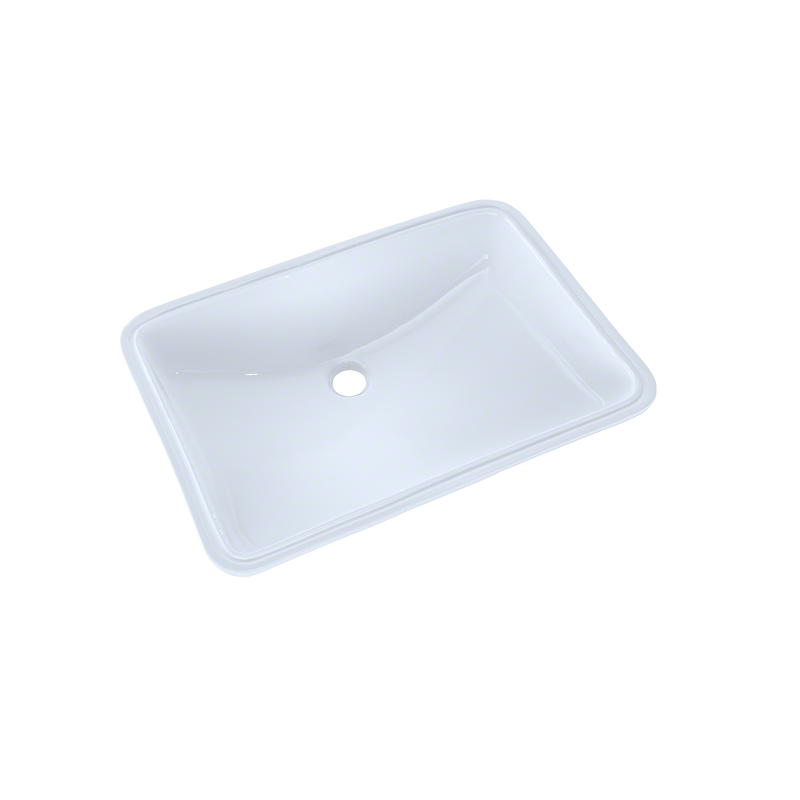 TOTO LT540G#01 21-1/4" x 14-3/8" Large Rectangular Undermount Bathroom Sink with CEFIONTECT, Cotton White