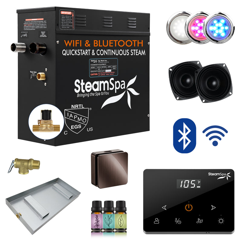 SteamSpa Raven Series Generator Square - Oil Rubbed Bronze