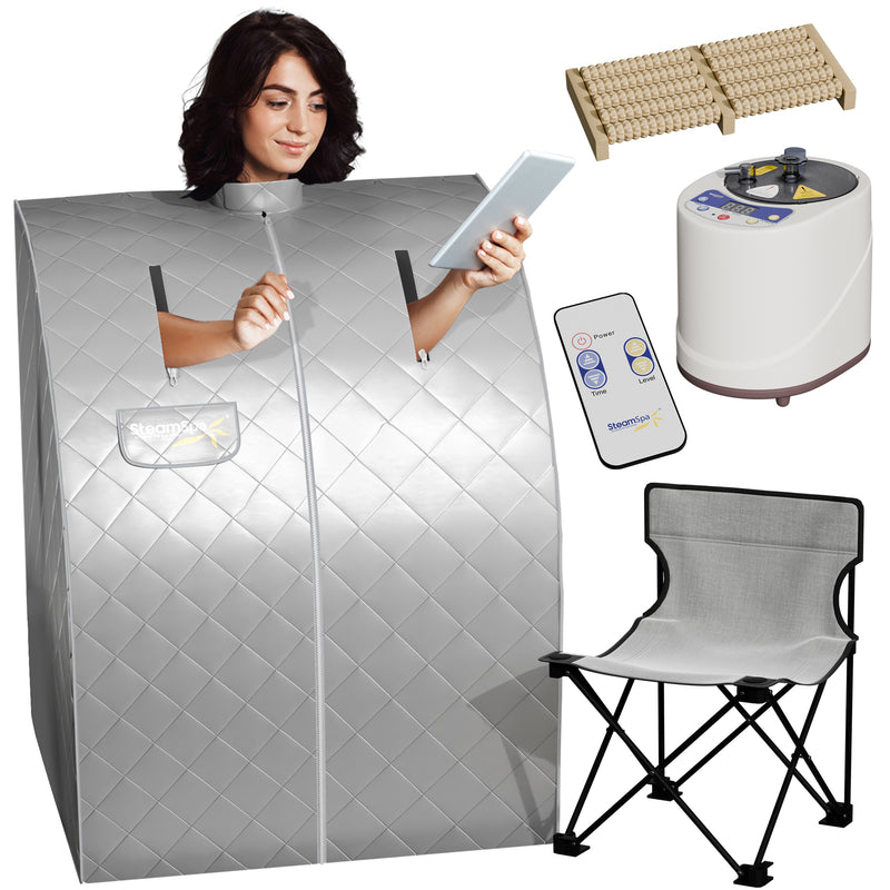 SteamSpa Steam Portable Home Sauna - Silver