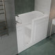 Meditub 3053LWS Collection 30 x 52 Left Side Drain Soaker Jetted Bathtub in White with Fast Filling Faucet Set
