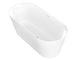 Anzzi Bailey 65 in. Acrylic and Solid Surface Glossy Flatbottom Freestanding Soaking Bathtub in White