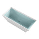Anzzi Crema Series 71 in. x 32 in. Flat Bottom Solid Surface Freestanding Soaking Bathtub with Center Drain in Matte White