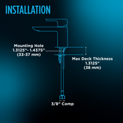 TOTO TL363SDA05R#CP Oberon S Single Handle 0.5 GPM High-Efficiency Bathroom Sink Faucet, Polished Chrome - view 3