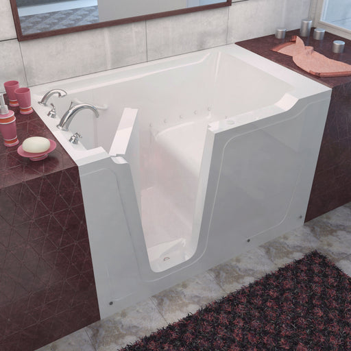 Meditub A3660LWA Walk-In 36 x 60 Left Drain White Air Jetted Walk-In Bathtub