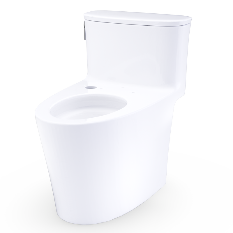 TOTO CST686CUFGAT40#01 Aurora 1G One-Piece Elongated 1.0 GPF WASHLET+ and Auto Flush Ready Universal Height Toilet with CEFIONTECT, Cotton White - view 5