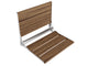 Anzzi Saxon Teak Wood Folding Shower Seat, 17.8 in. in Teak with Polished Chrome Trim