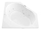 Atlantis Whirlpool 6060EDRX Eclipse  60 in. x 60 in. Corner Air and Whirlpool Jetted Bathtub with Center Drain in White
