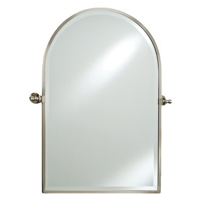 Afina RM-830 Radiance 20" W x 30" H Arch Top Brass Framed Bevel Mirror with Gear Tilt Brackets