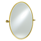 Afina RM-818 Radiance 18" W x 26" H Oval Brass Framed Bevel Mirror with Gear Tilt Brackets