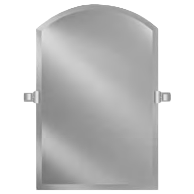 Afina RM-520 Radiance 20" W x 35" H Arch Top Frameless Bevel Mirror with Decorative Tilt Brackets
