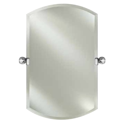Afina RM-938 Radiance 24" W x 38" H Double Arch Frameless Bevel Mirror with Decorative Tilt Brackets