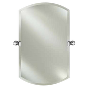 Afina RM-920 Radiance 20" W x 38" H Double Arch Frameless Bevel Mirror with Decorative Tilt Brackets