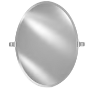 Afina RM-326 Radiance 18" W x 26" H Oval Frameless Bevel Mirror with Decorative Tilt Brackets