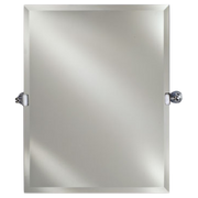 Afina RM-624 Radiance 24" W x 30" H Rectangular Frameless Bevel Mirror with Decorative Tilt Brackets