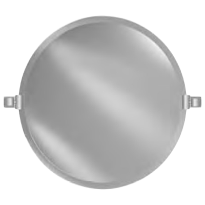 Afina RM-424 Radiance 24" Diameter Round Frameless Bevel Mirror with Decorative Tilt Brackets