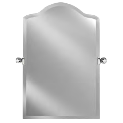 Afina RM-730 Radiance 20" W x 30" H Scallop Top Frameless Bevel Mirror with Decorative Tilt Brackets
