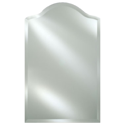 Afina RM-730 Radiance 20" W x 30" H Frameless Scallop Top Bevel Wall Mirror