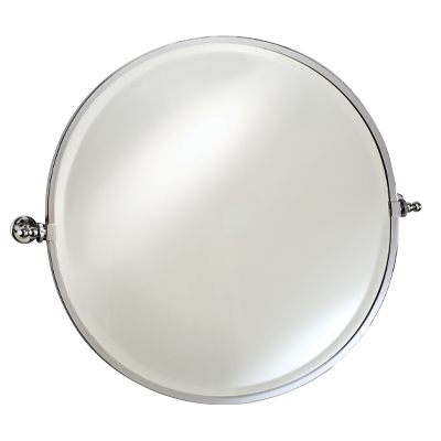 Afina RM-820 Radiance 24" Diameter Round Brass Framed Bevel Mirror with Gear Tilt Brackets