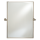 Afina RM-824 Radiance 24" W x 24" H Rectangular Brass Framed Bevel Mirror with Gear Tilt Brackets
