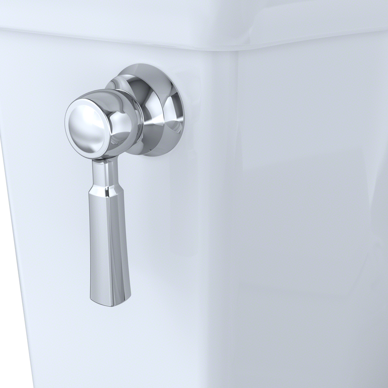 TOTO MS814224CEFRG#01 Promenade II One-Piece Elongated 1.28 GPF Universal Height Toilet with CEFIONTECT and Right-Hand Trip Lever, Cotton White - view 6