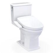 TOTO MW4943346CEMFG#01 WASHLET+ Connelly Two-Piece Elongated Dual Flush 1.28 and 0.9 GPF Toilet and WASHLET S2 Bidet Seat, Cotton White