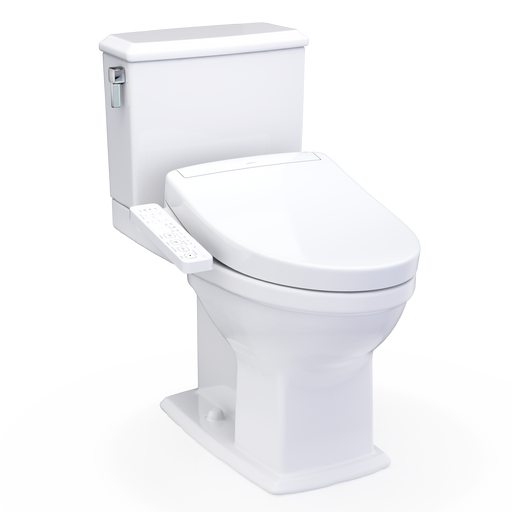 TOTO MW4943346CEMFG#01 WASHLET+ Connelly Two-Piece Elongated Dual Flush 1.28 and 0.9 GPF Toilet and WASHLET S2 Bidet Seat, Cotton White