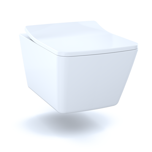 TOTO CT449CFG#01 SP Wall-Hung Contemporary Square-Shape Dual Flush 1.28 and 0.9 GPF Toilet with CEFIONTECT
