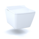 TOTO CT449CFG#01 SP Wall-Hung Contemporary Square-Shape Dual Flush 1.28 and 0.9 GPF Toilet with CEFIONTECT
