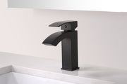 Anzzi L-AZ037 Revere Series Single Hole Single-Handle Low-Arc Bathroom Faucet Matte Black - view 10