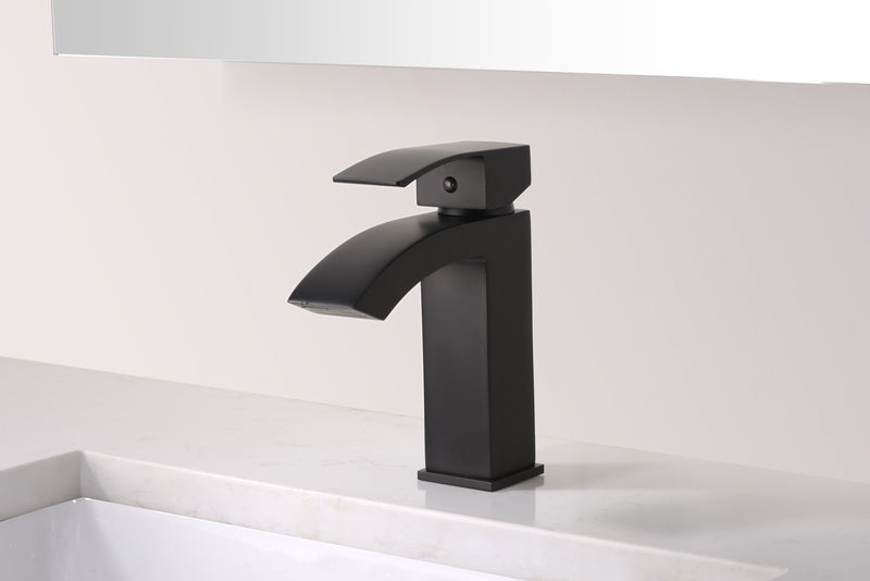 Anzzi L-AZ037 Revere Series Single Hole Single-Handle Low-Arc Bathroom Faucet Matte Black - view 10