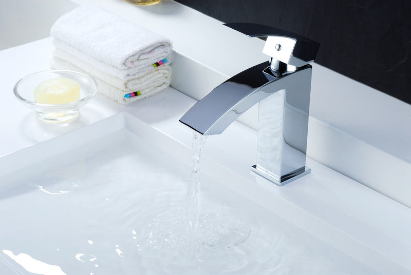 Anzzi L-AZ037 Revere Series Single Hole Single-Handle Low-Arc Bathroom Faucet Polished Chrome - view 3