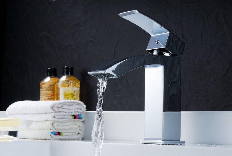 Anzzi L-AZ037 Revere Series Single Hole Single-Handle Low-Arc Bathroom Faucet Polished Chrome - view 4