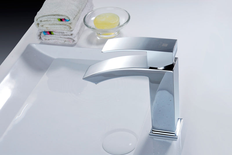 Anzzi L-AZ037 Revere Series Single Hole Single-Handle Low-Arc Bathroom Faucet Polished Chrome - view 6