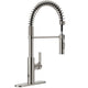 Anzzi Ola Hands Free Touchless 1-Handle Pull-Down Sprayer Kitchen Faucet with Motion Sense and Fan Sprayer in Brushed Nickel