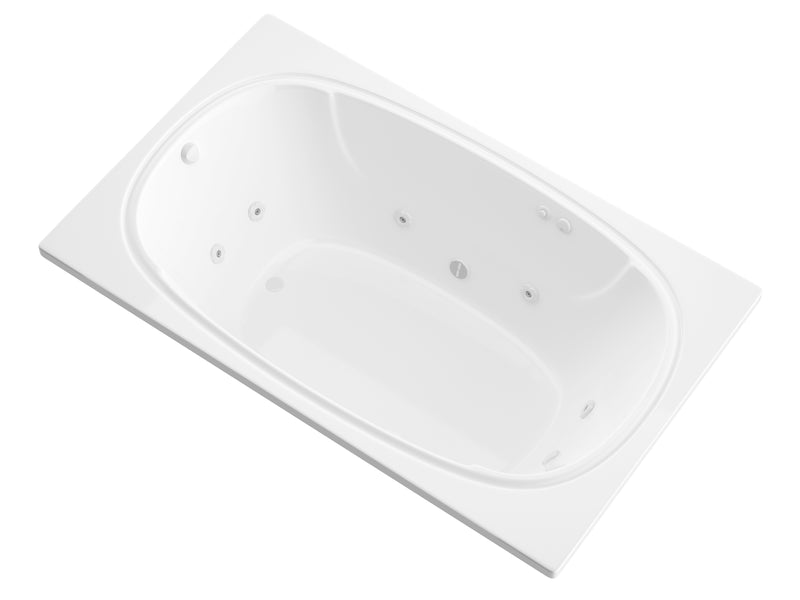 Atlantis Whirlpool 4872CWL Charleston 48 x 72 Rectangular Whirlpool Jetted Bathtub