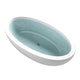 Anzzi Lusso Series 76 in. x 41 in. Flat Bottom Solid Surface Freestanding Soaking Bathtub with Center Drain in Matte White