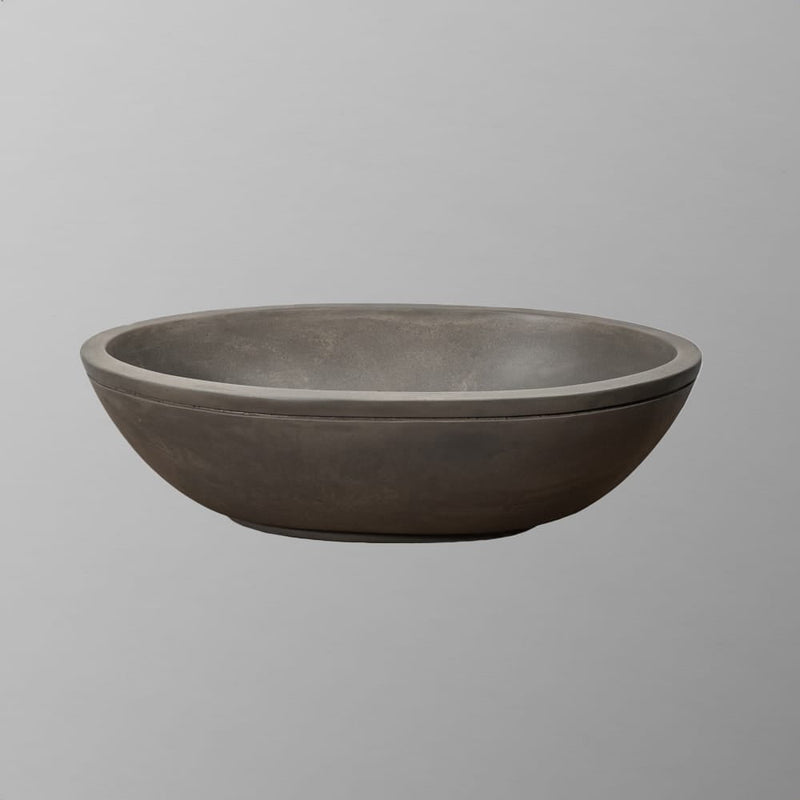 Rocco Cast Concrete Oval Vessel Sink - Natural Concrete