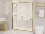 Anzzi SD-AZ15-01MB Romance Series 59 to 60 in. x 70 in. Sliding Framed Shower Door in Matte Black with Tsunami - view 4