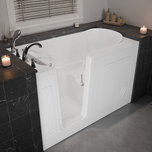 Meditub 3260LWS Collection 32 x 60 Left Drain Quick Fill Walk-In Soaking Tub in White