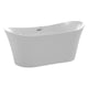 Anzzi Eft Series 67 in. x 31 in. Flat Bottom Acrylic Freestanding 56 Gallon Soaking Bathtub with Center Drain in Glossy White