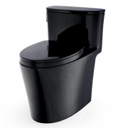 TOTO MS686124CUF#51 Aurora 1G One-Piece Elongated 1.0 GPF WASHLET+ and Auto Flush Ready Universal Height Toilet with SS124 SoftClose Seat, Ebony - view 4