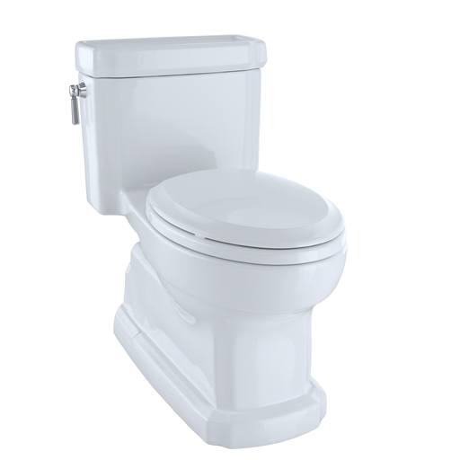 TOTO MS974224CEFG#01 Eco Guinevere Elongated 1.28 GPF Universal Height Skirted Toilet with CEFIONTECT and SoftClose Seat, Cotton White