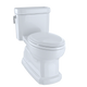 TOTO MS974224CEFG#01 Eco Guinevere Elongated 1.28 GPF Universal Height Skirted Toilet with CEFIONTECT and SoftClose Seat, Cotton White