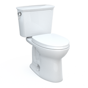 TOTO MS786124CEG#01 Drake Transitional Two-Piece Elongated 1.28 GPF TORNADO FLUSH Toilet with CEFIONTECT and SoftClose Seat, WASHLET+ Ready, Cotton White