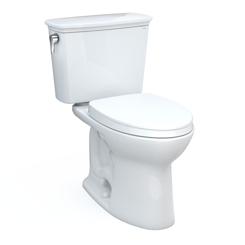 TOTO MS786124CEFG#01 Drake Transitional Two-Piece Elongated 1.28 GPF Universal Height TORNADO FLUSH Toilet with CEFIONTECT and SoftClose Seat, WASHLET+ Ready, Cotton White