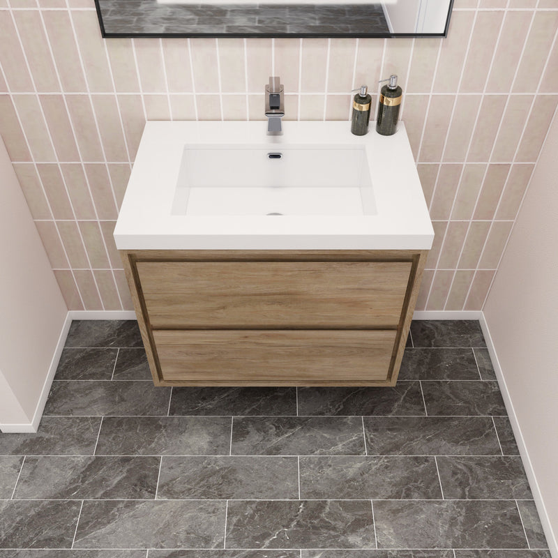 Moreno Bath SAGE30 Sage 30" Modern Floating Bathroom Vanity Set with Sink Top - view 10