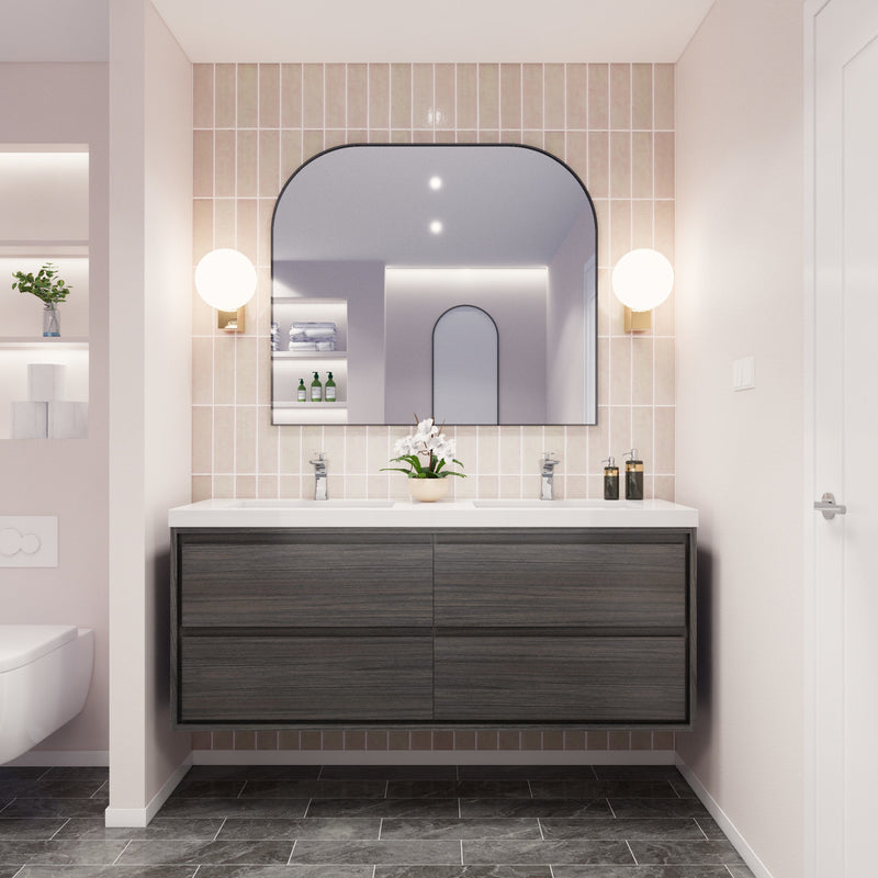 Moreno Bath SAGE60D Sage 60" Modern Floating Bathroom Vanity Set with Double Sink Top - view 4