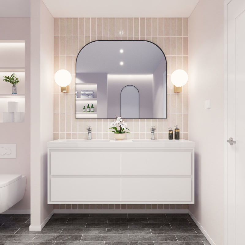 Moreno Bath SAGE60D Sage 60" Modern Floating Bathroom Vanity Set with Double Sink Top - view 3