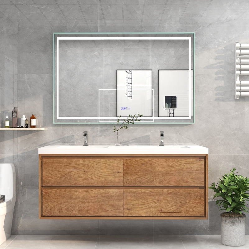Moreno Bath SAGE60D Sage 60" Modern Floating Bathroom Vanity Set with Double Sink Top - view 2